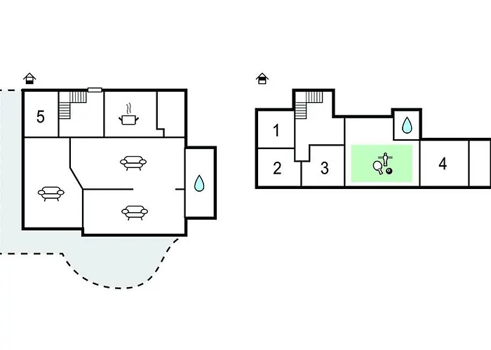 5 Bedroom Awesome In Holiday home *
